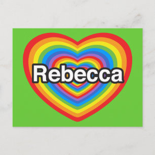 I love Rebecca. I love you Rebecca. Heart Postcard