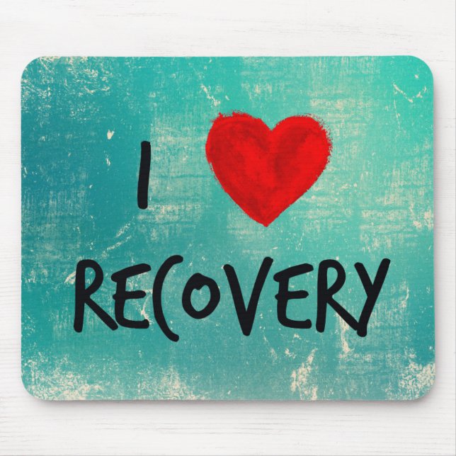 I Love Recovery Mouse Pad (Front)