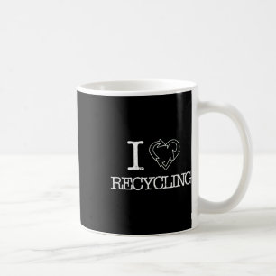 I Love Recycling Climate Change Earth Day Science Coffee Mug