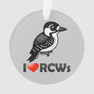 I Love Red-cockaded Woodpeckers Ornament