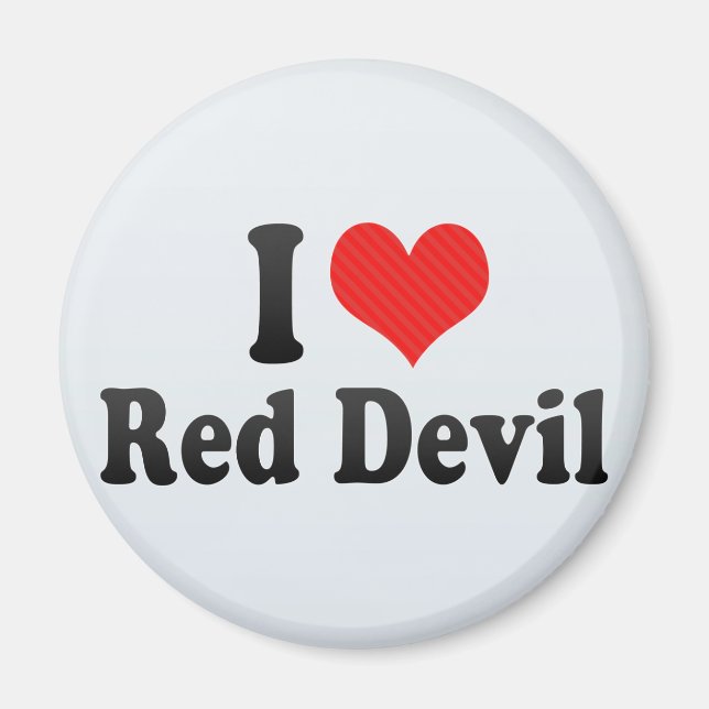 I Love Red Devil Magnet (Front)