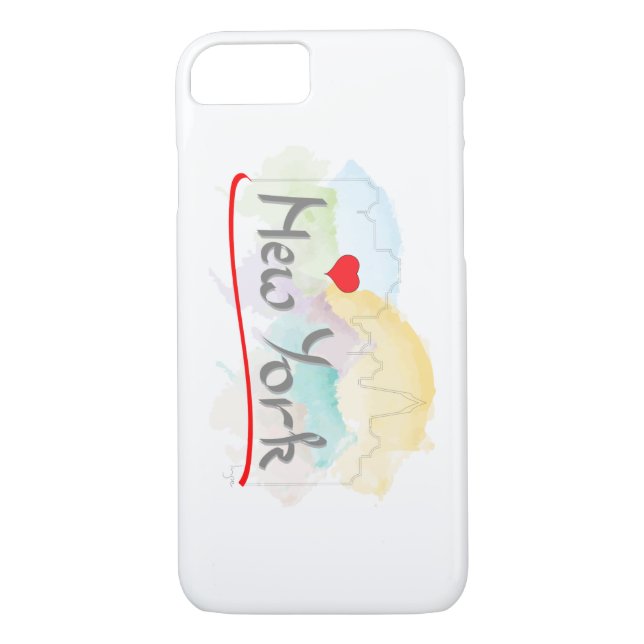 I love (red heart) New York, Cool iPhone 7 Case (Back)