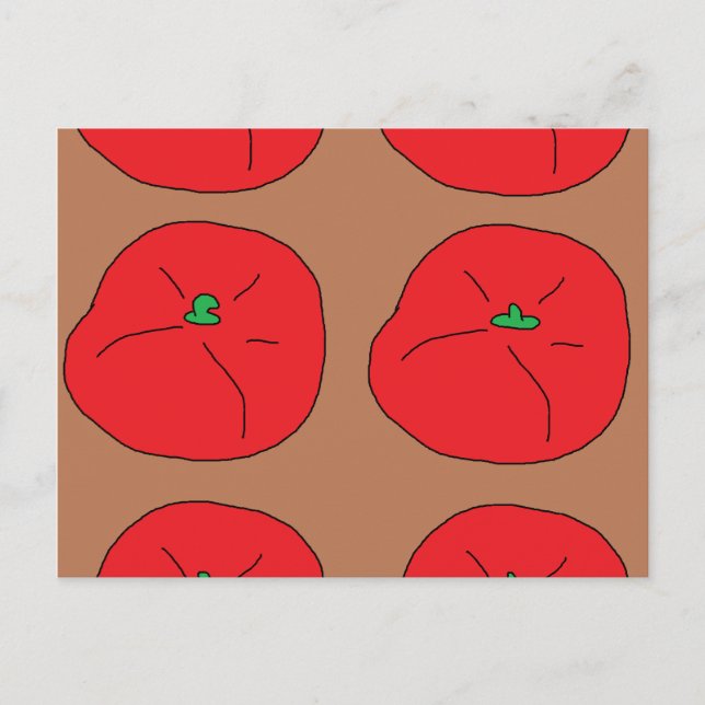 i love red juicy tomatoes postcard (Front)