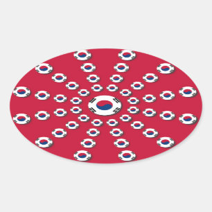 I love Red Oval Sticker