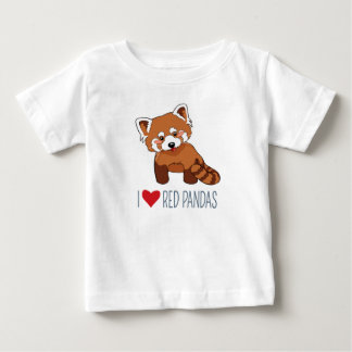 I Love Red Pandas - Cute Cartoon Red Panda Baby T-Shirt
