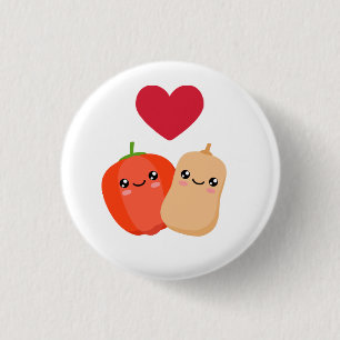 I love red pepper & butternut squash soup 3 cm round badge