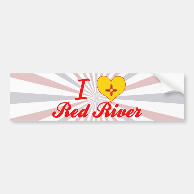 I Love Red River, New Mexico Bumper Sticker (Front)