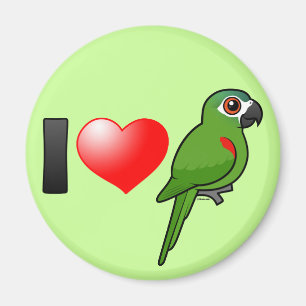 I Love Red-shouldered Macaws Magnet