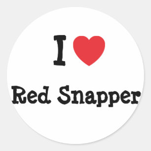 I love Red Snapper heart T-Shirt Classic Round Sticker