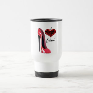 I love red Stiletto Shoe's and 3D Heart Travel Mug