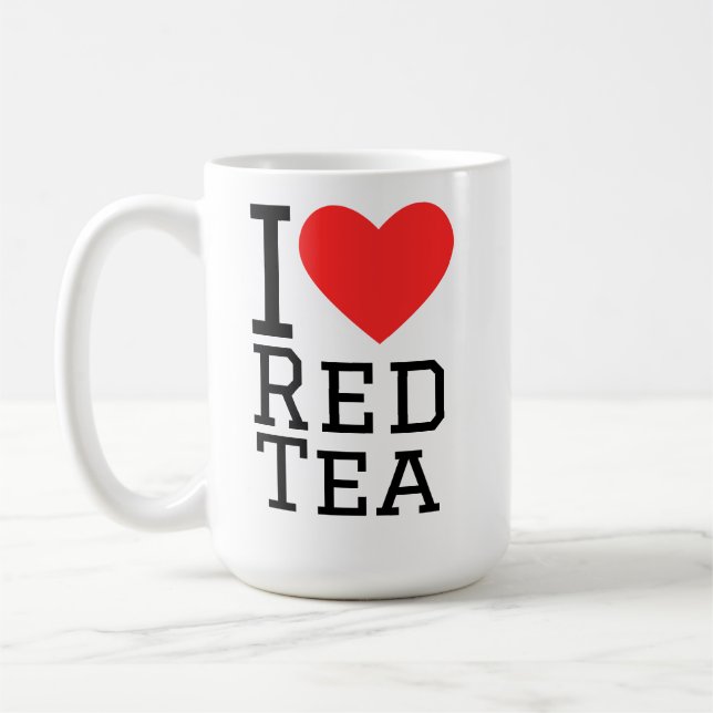 I love red tea coffee mug (Left)