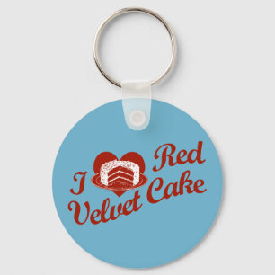 I Love Red Velvet Cake Key Ring