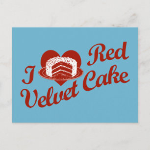 I Love Red Velvet Cake Postcard