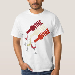 I Love Red White Wine Men Womens  T-Shirt
