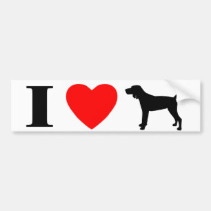 I Love Redbone Coonhounds Bumper Sticker
