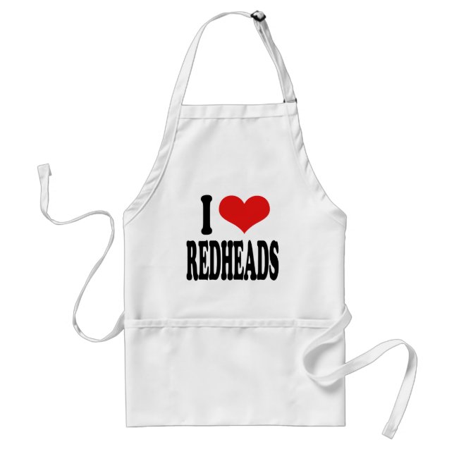 I Love Redheads Standard Apron (Front)