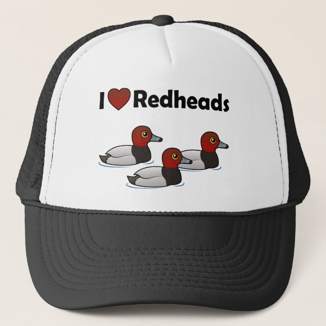 I Love Redheads Trucker Hat (Front)