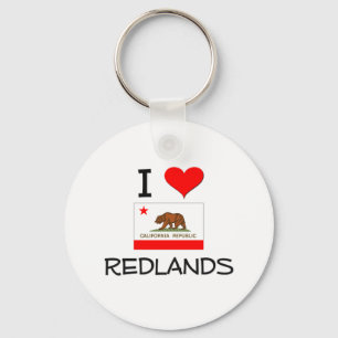 I Love REDLANDS California Key Ring