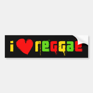 I Love Reggae Bumper Sticker