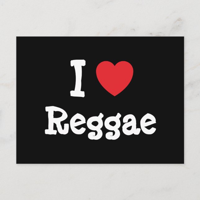 I love Reggae heart custom personalised Postcard (Front)