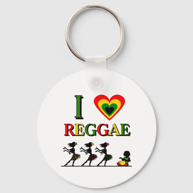 I Love Reggae Key Ring (Front)