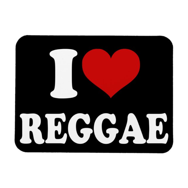 I Love Reggae Magnet (Horizontal)