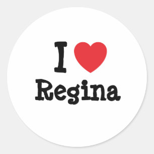 I love Regina heart T-Shirt Classic Round Sticker