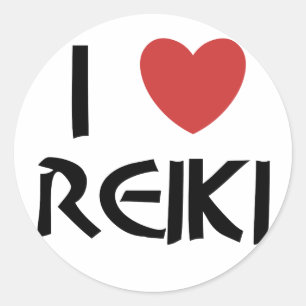 I Love Reiki Classic Round Sticker