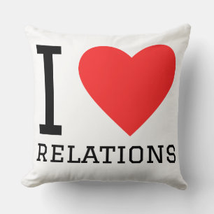 I love relations cushion