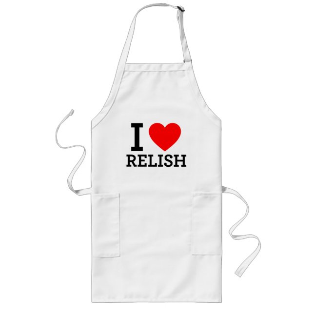 I Love Relish Long Apron (Front)