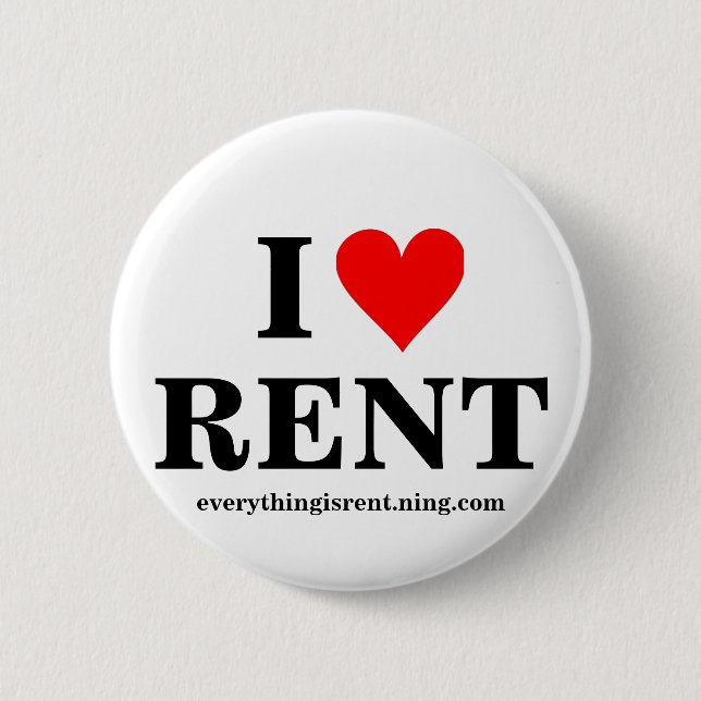 I Love RENT Button (Front)