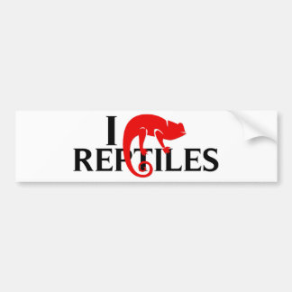 I Love Reptiles Bumper Sticker