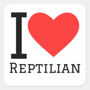 I love reptilian square sticker
