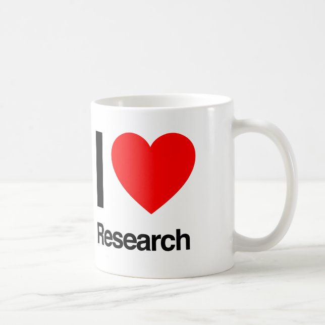 i love research coffee mug (Right)