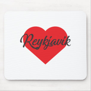 I Love Reykjavik - Iceland Mouse Mat