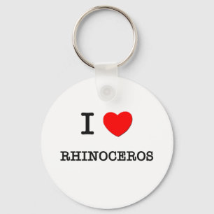 I Love RHINOCEROS Key Ring