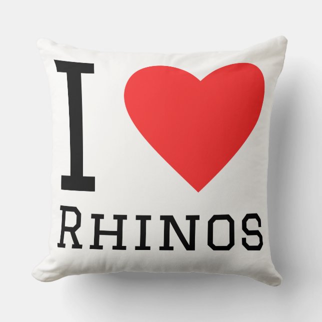 I love rhinos cushion (Front)