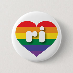 I love Rhode Island Gay Pride 6 Cm Round Badge