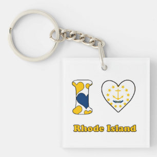 I love Rhode Island Key Ring