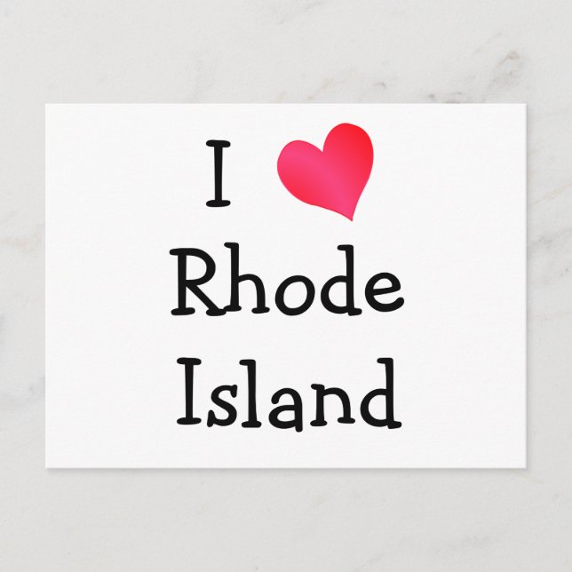 I Love Rhode Island Postcard (Front)