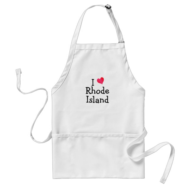 I Love Rhode Island Standard Apron (Front)