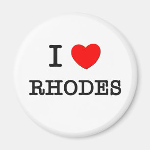 I Love Rhodes Magnet