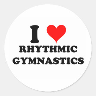 I Love Rhythmic Gymnastics Classic Round Sticker