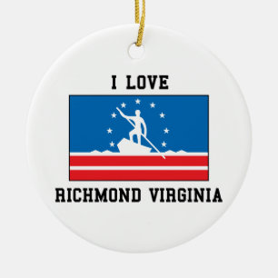 I Love Richmond Ceramic Tree Decoration