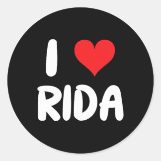 I Love Rida - Heart  Classic Round Sticker