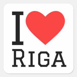 I love riga square sticker