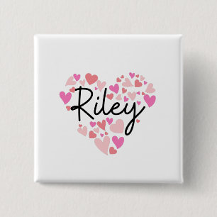 I love Riley 15 Cm Square Badge