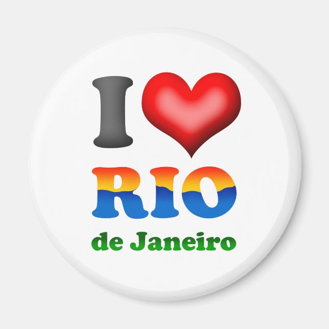 I Love Rio de Janeiro, Brazil The Wonderful City Magnet (Front)