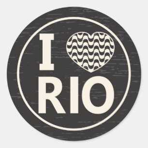 I love Rio de Janeiro Classic Round Sticker
