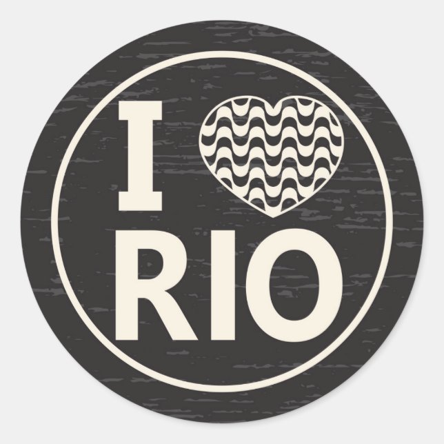 I love Rio de Janeiro Classic Round Sticker (Front)